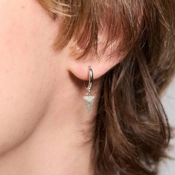 Arete Solitario Spike Plata